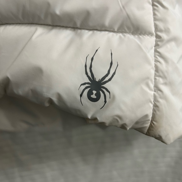 Spyder Women's Clara Short Puffer Jacket Coat Color WHITE Size L - Picture 5 of 16